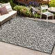 preview thumbnail 2 of 161, JONATHAN Y Ourika Vintage Filigree Textured Weave Indoor/Outdoor Area Rug