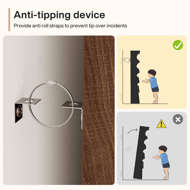 70-Inch Tall 5-Tier Curved-Edge Bookcase