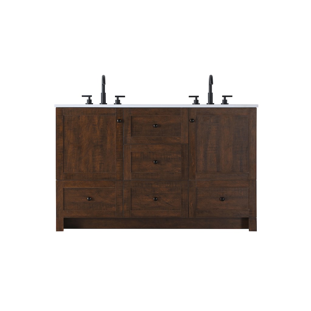 Elegant Lighting VF2854D Soma 54" Free Standing Double Basin Vanity