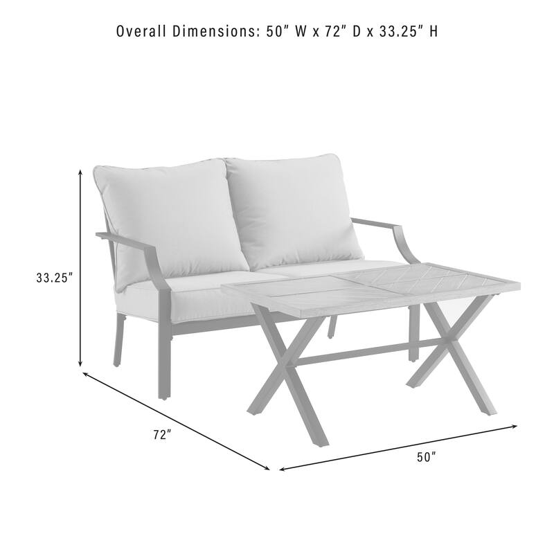 Crosley Otto 2Pc Outdoor Metal Conversation Set