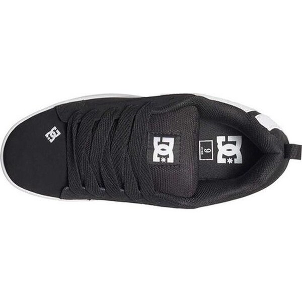 dc court graffik all black skate shoes