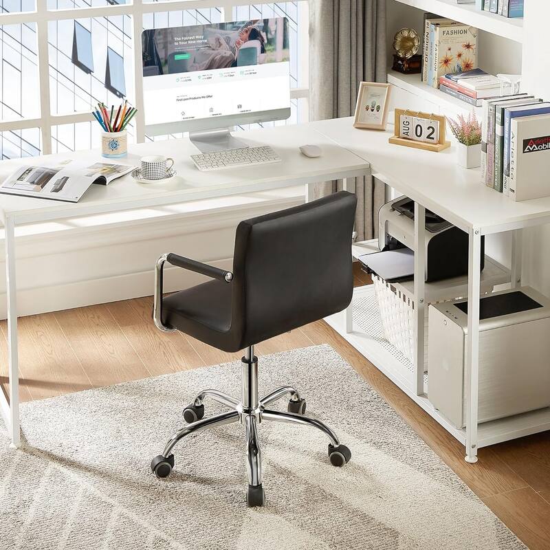 Home Office Desk Chairs 360 Swivel Height-Adjustable Accent Chair