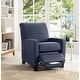 preview thumbnail 12 of 10, Hydeline Connie Leather Push Back Recliner Chair with Memory Foam Blue