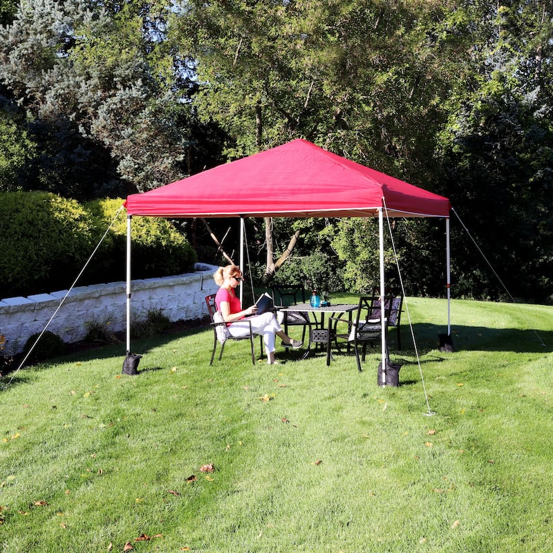 Sunnydaze Standard Pop-Up Canopy with Carry Bag and Sandbags