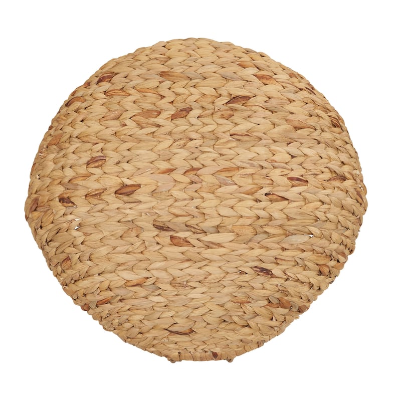 Household Essentials Water Hyacinth Wicker Basket with Handles