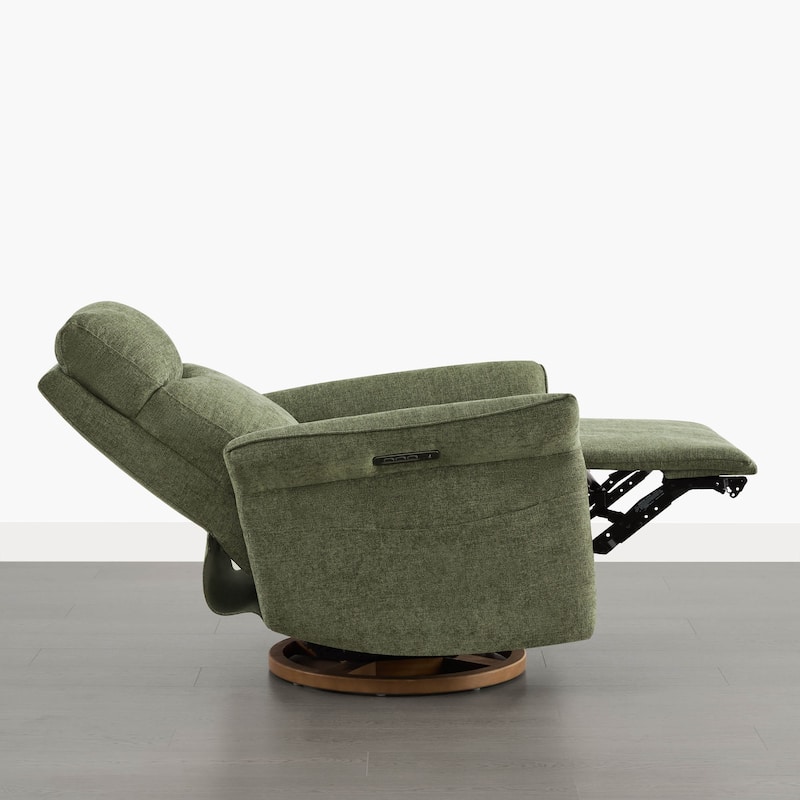 Spruce & Spring Power Swivel Recliner Chair Triple-Motor Nursery Glider