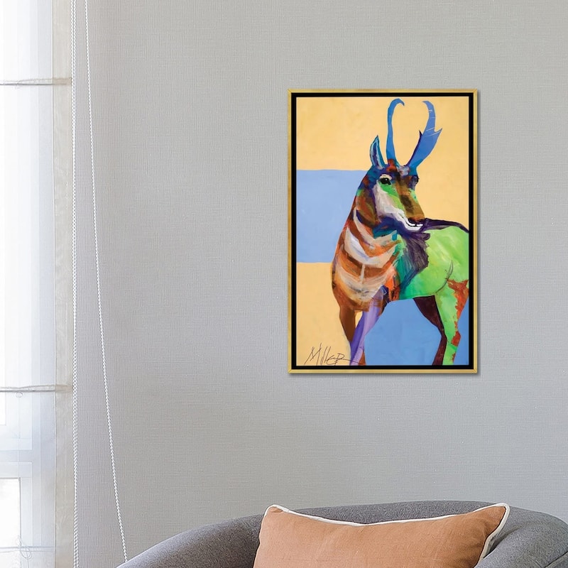iCanvas "Lone Pronghorn" by Tracy Miller Framed