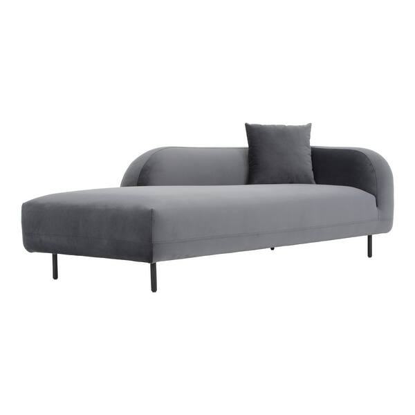 slide 10 of 15, Aurelle Home Modern Upholstered Chaise Lounge Grey