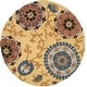 preview thumbnail 40 of 85, SAFAVIEH Handmade Blossom Nelia Modern Floral Wool Rug 4' Round - Gold/Multi