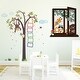 preview thumbnail 1 of 2, Walplus Monkey Height Measure 3D Animal Window View Kids Wall Sticker