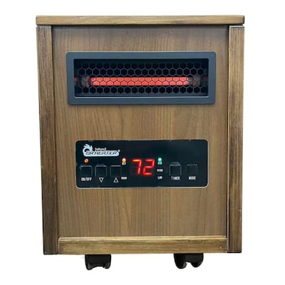 Indoor Infrared Space Heater With Remote Control, 1500W, Coffee