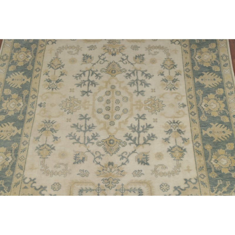 Oushak Indian Area Rug Handmade Wool Carpet - 7'10" x 10'2"