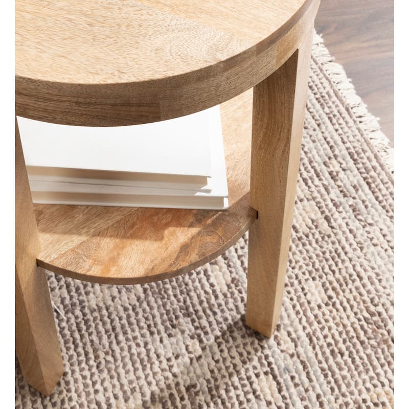Kate and Laurel Talcott Round Wood Side Table
