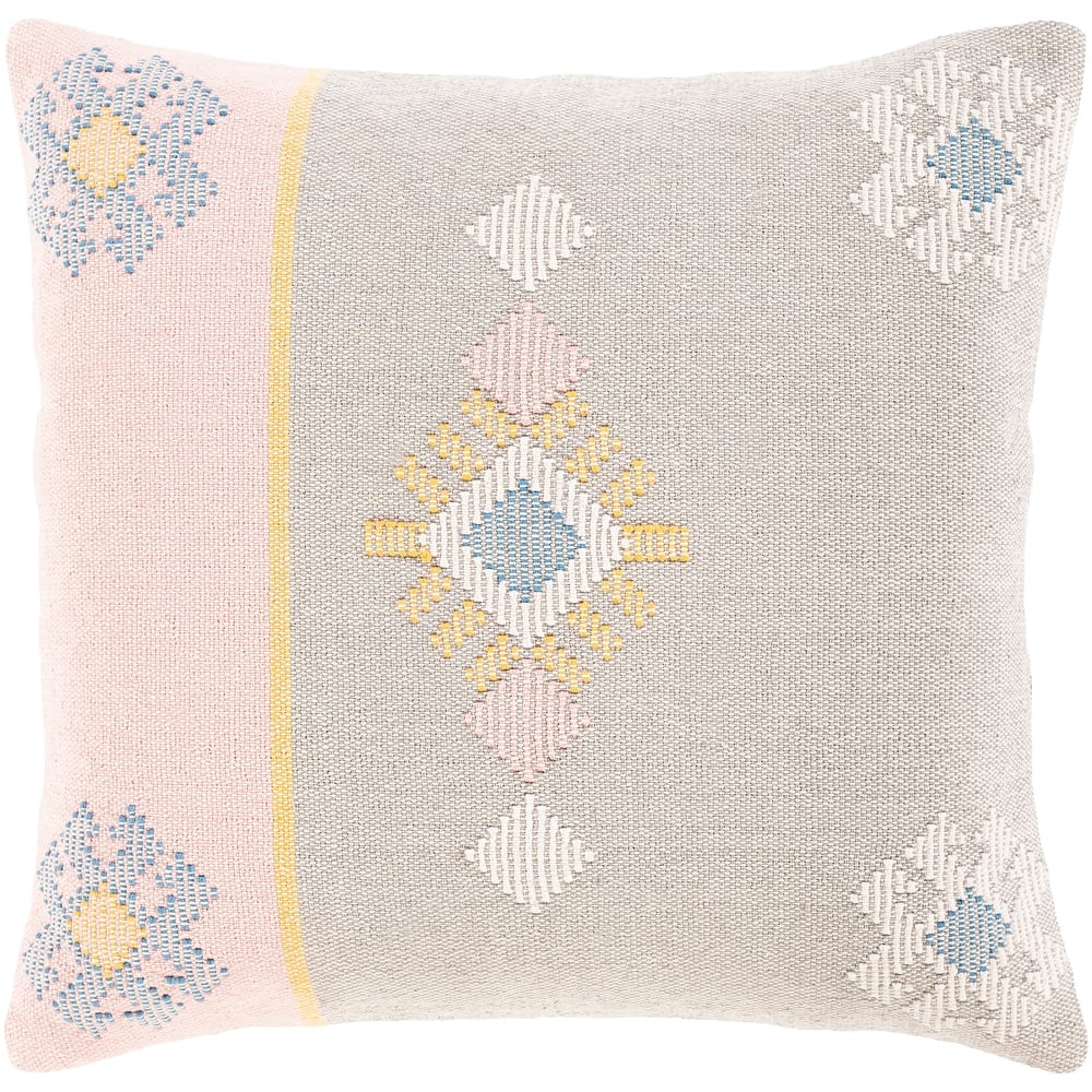Xenia Hand Woven Pastel Boho Throw Pillow