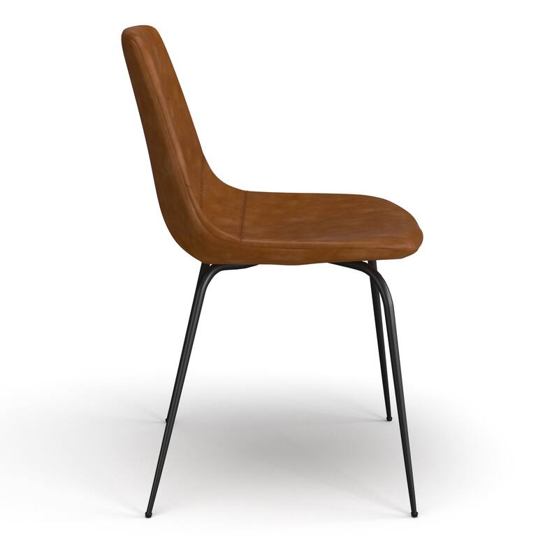 Malcolm Vegan Leather Side Chairs Black Legs (Set of 2)