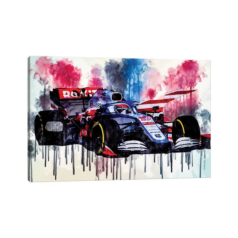 iCanvas "Williams Fw43 On Track Raceway 2020 F1 Cars Formula 1" by Sissy Angelastro Canvas Print