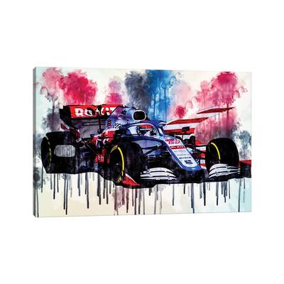 iCanvas "Williams Fw43 On Track Raceway 2020 F1 Cars Formula 1" by Sissy Angelastro Canvas Print