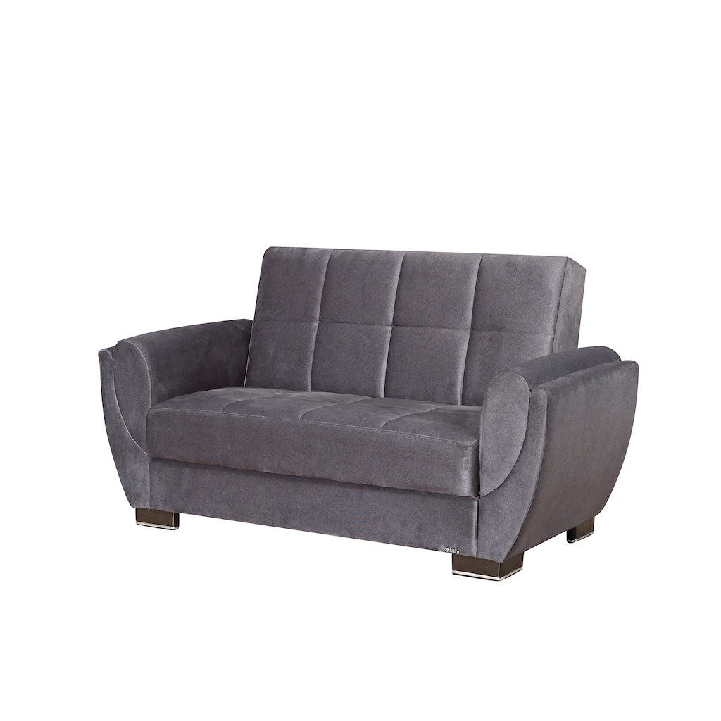 Collection Upholstered Convertible Loveseat With Storage