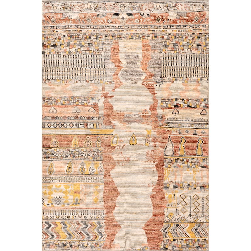 Nuloom Kallie Abstract SplashGuard Machine Washable Area Rug