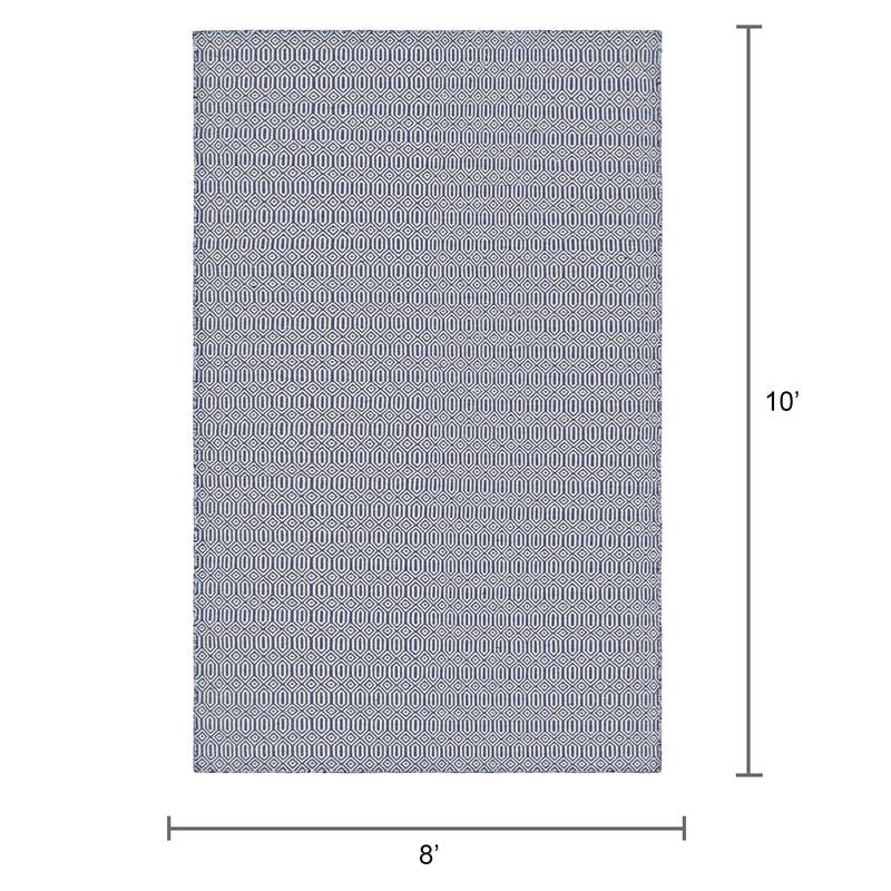 Handmade Villa Circles Indoor/ Outdoor Reversible Area Rug