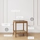 preview thumbnail 3 of 16, Nathan James Hayes Nightstand, Light Brown Finish, Glass Top