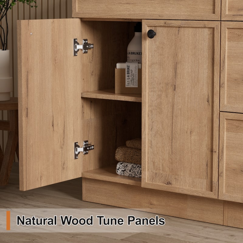 36"/48"/60"/72" Bathroom Vanity Set with Sink & Faucet