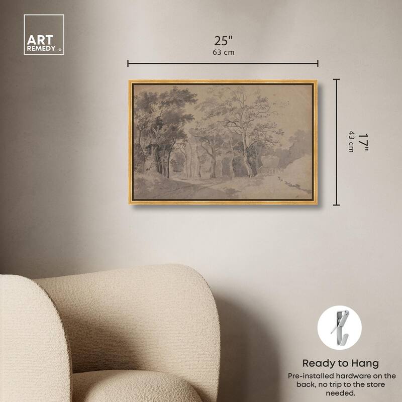 Grove with Road and Haycart Canvas by Art Remedy