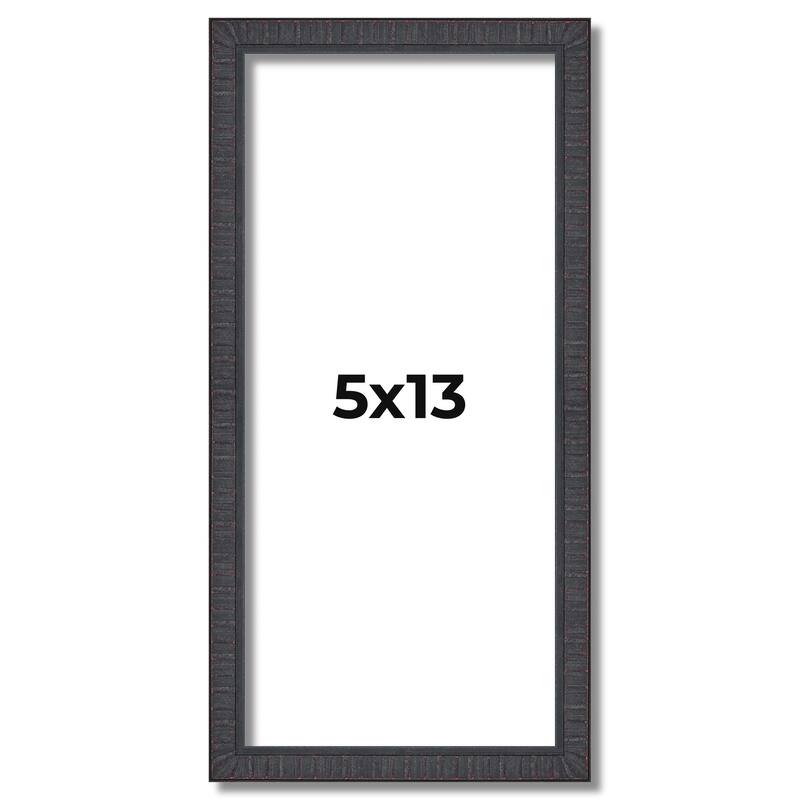 5x13 Frame Brown Solid Wood Picture Frame - Complete Modern Photo
