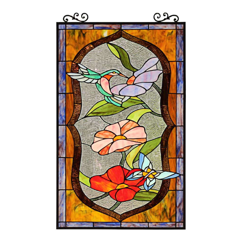 Bird/ Butterfly/ Floral Design Window Panel/ Suncatcher