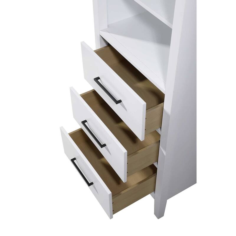 Laura 16-28 Inch Open Shelving Bath Storage Cabinet