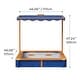 preview thumbnail 3 of 5, Teamson Kids - Outdoor Summer Sand Box - Wood / Blue