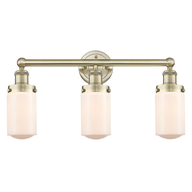 Innovations Lighting 616-3W-10-25 Dover Vanity Dover 3 Light 25" Wide - Antique Brass / Matte White