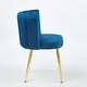 preview thumbnail 2 of 14, Modern dining chair(set of 2 ) with iron tube golden color legs, velvet and comfortable backrest