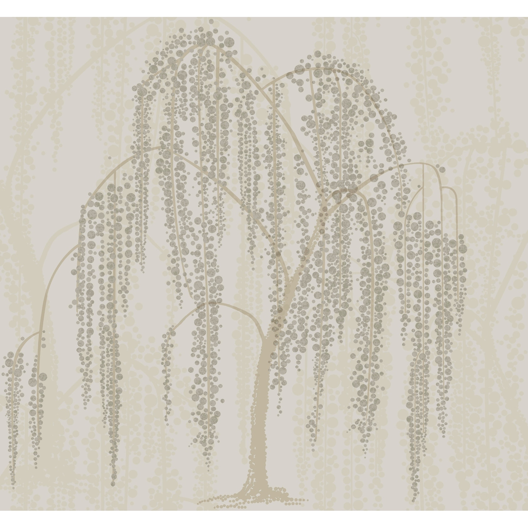 Candice Olson Willow Glow Light Taupe Wallpaper