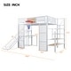 preview thumbnail 21 of 22, Full Size Metl Loft Bed with Open Wardrobe, Slide and Bulit-in Desk, Kids Loft Bedframe with Basketball Hoop and Storage Shelves