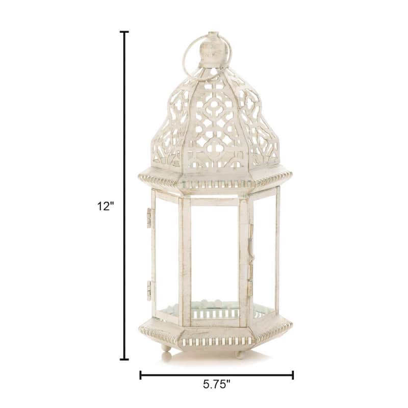 Sublime Candle Lantern - 12" - White