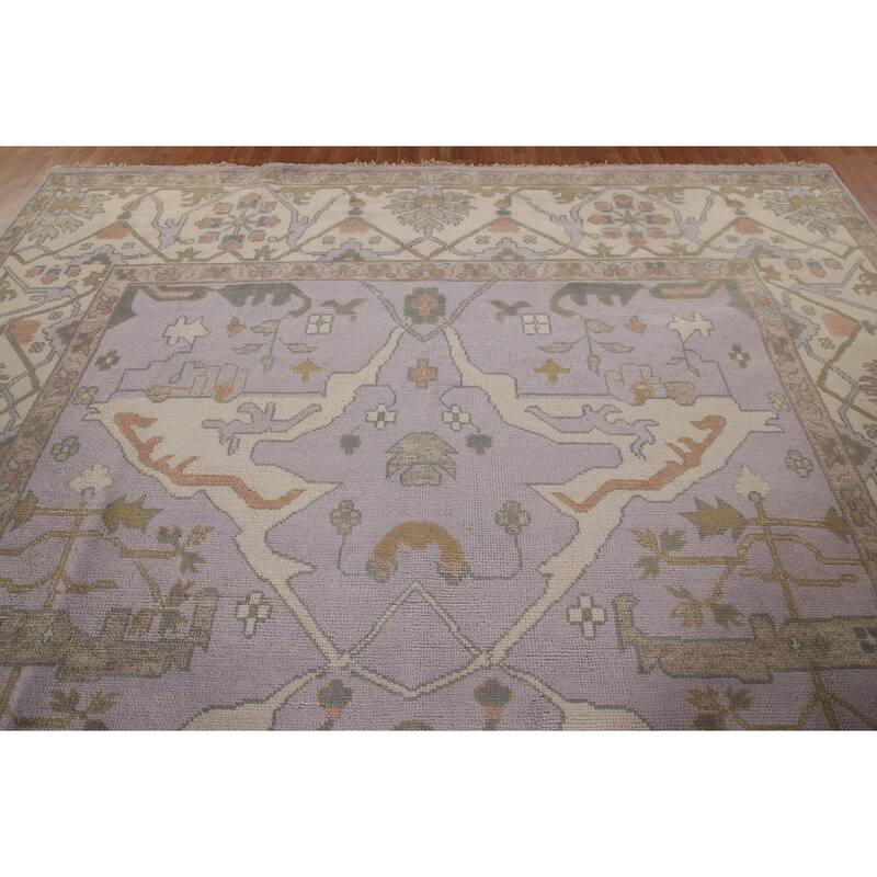 Large Oushak Oriental Rug Handmade Wool Carpet - 9'11"x 14'0"