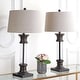 preview thumbnail 23 of 26, JONATHAN Y Stevens 32" Metal/Glass LED Table Lamp, Bronze (Set of 2)