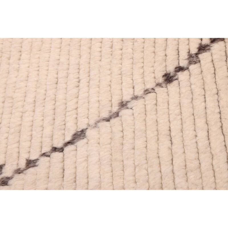 ECARPETGALLERY Hand-knotted Looma Cream Wool Rug - 8'0 x 9'11