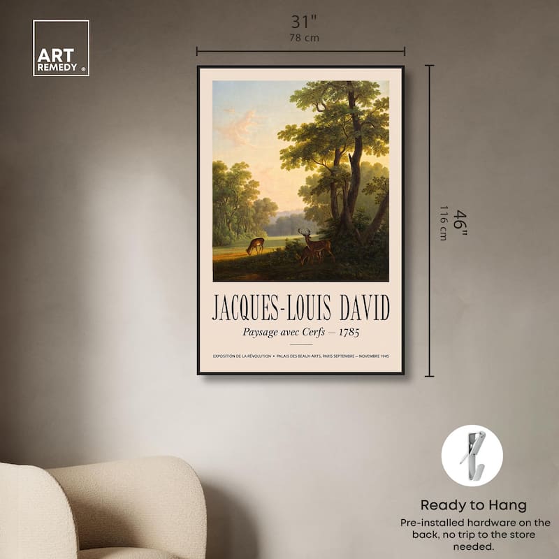 Deer in a Forest Canvas by Art Remedy