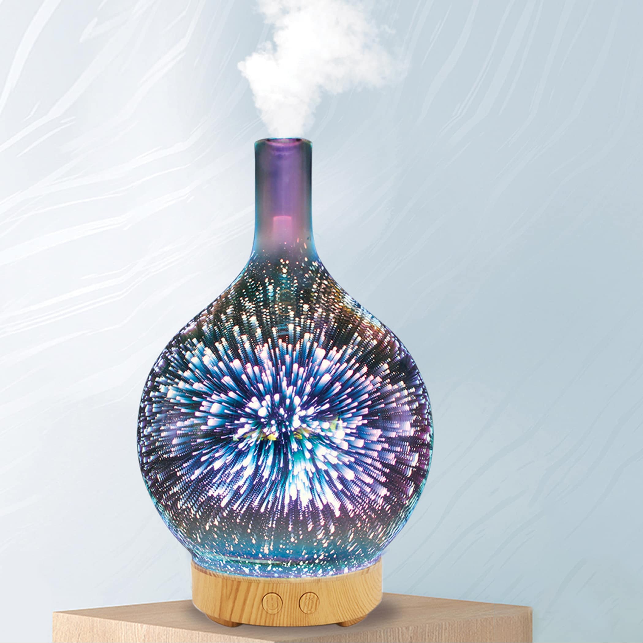 Light changing oil diffuser top
