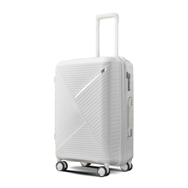 Luggage Sets 4 Piece Hard Shell Carry on Luggage Set White