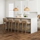 preview thumbnail 110 of 115, Gracie Modern Bar Stool, Boucle Upholstered Chair and Brushed Wooden Legs