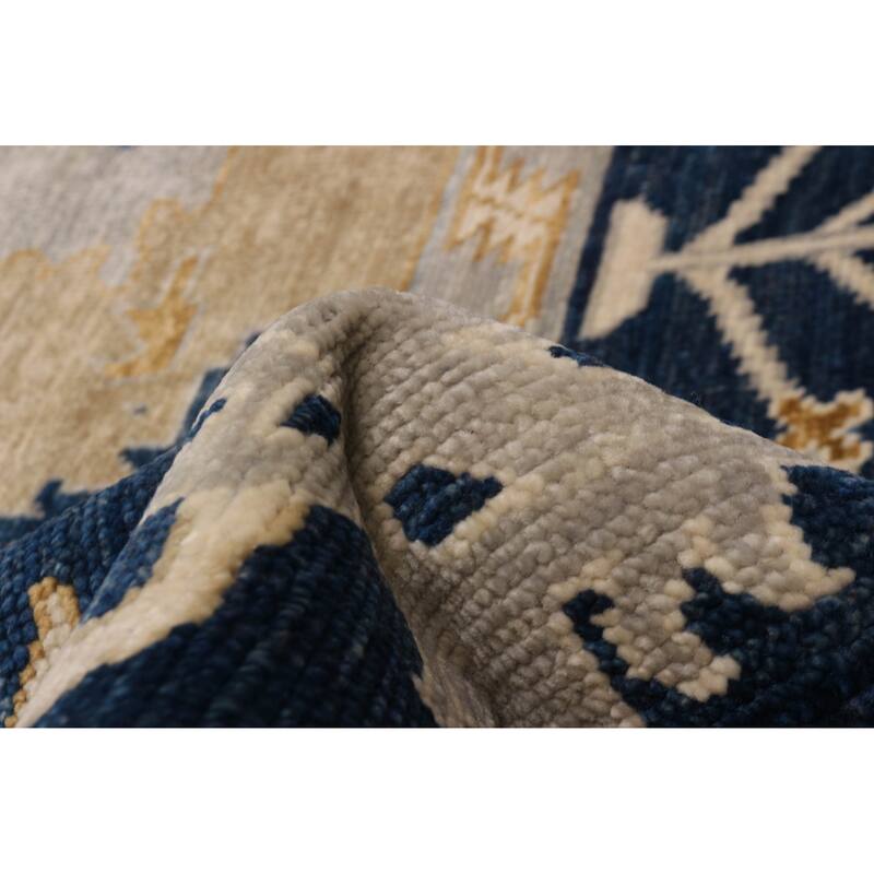 ECARPETGALLERY Hand-knotted Modern Oushak Light Grey Wool Rug - 12' 1" x 14' 9"