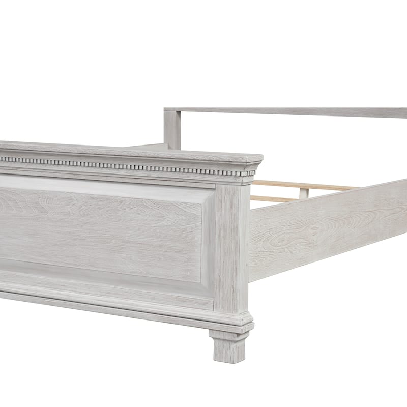 Furniture of America Eleanor Modern Rustic Weathered Grey Solid Wood Panel Bed