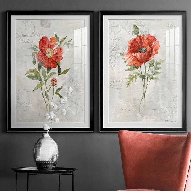 Linen Peony Premium Framed Print - Ready to Hang