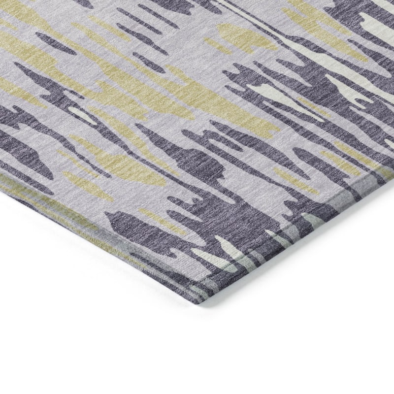 HomeRoots Striped Transitional Rectangle Outdoor Rug
