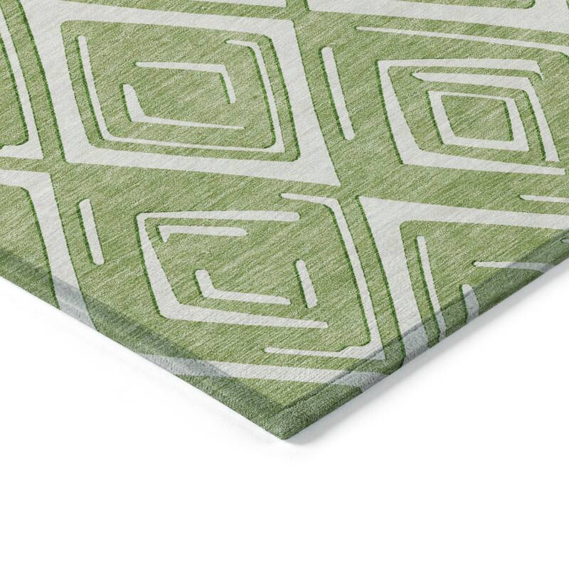 Machine Washable Indoor/ Outdoor Chantille Contemporary Diamonds Rug
