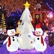 Costway 6ft Christmas Inflatable Double Snowmen & Tree W  Built-in 