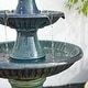 preview thumbnail 7 of 19, Glitzhome 45.25"H Oversized Cobalt Blue Turquoise 3-Tier Ceramic Lighted Outdoor Fountain